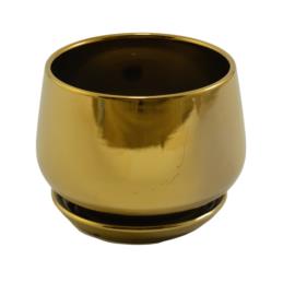 Doniczka ceramiczna 15x12cm Neva złota 1512