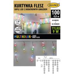 Lampki choinkowe 100 LED kurtyna multikolor