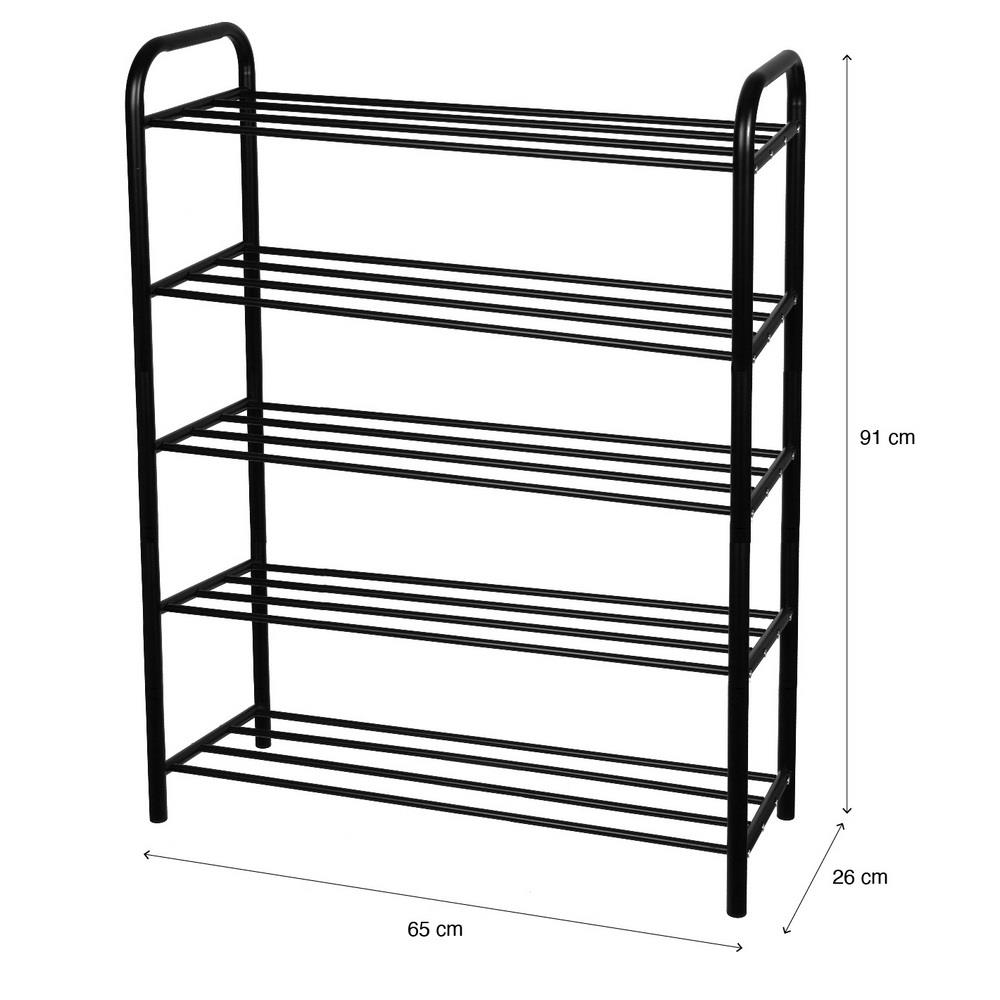 Półka na buty 5-poziomowa czarna Brunbeste 2325