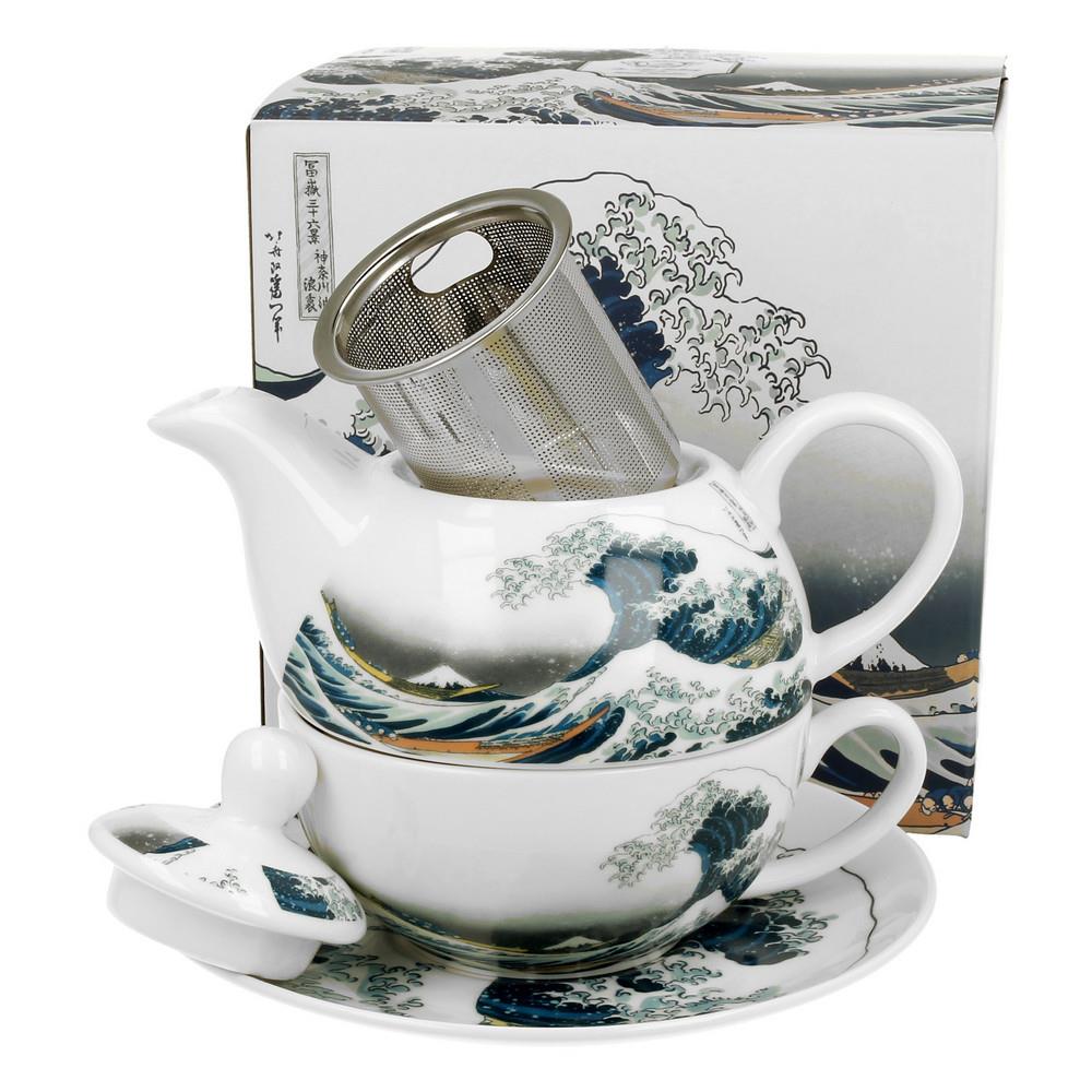 Dzbanek z filiżanką K. Hokusai The Great Wave 350+300ml