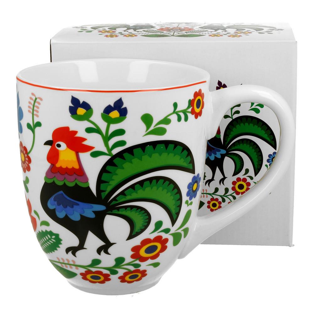 Kubek ceramiczny 1000ml Koguty Folk