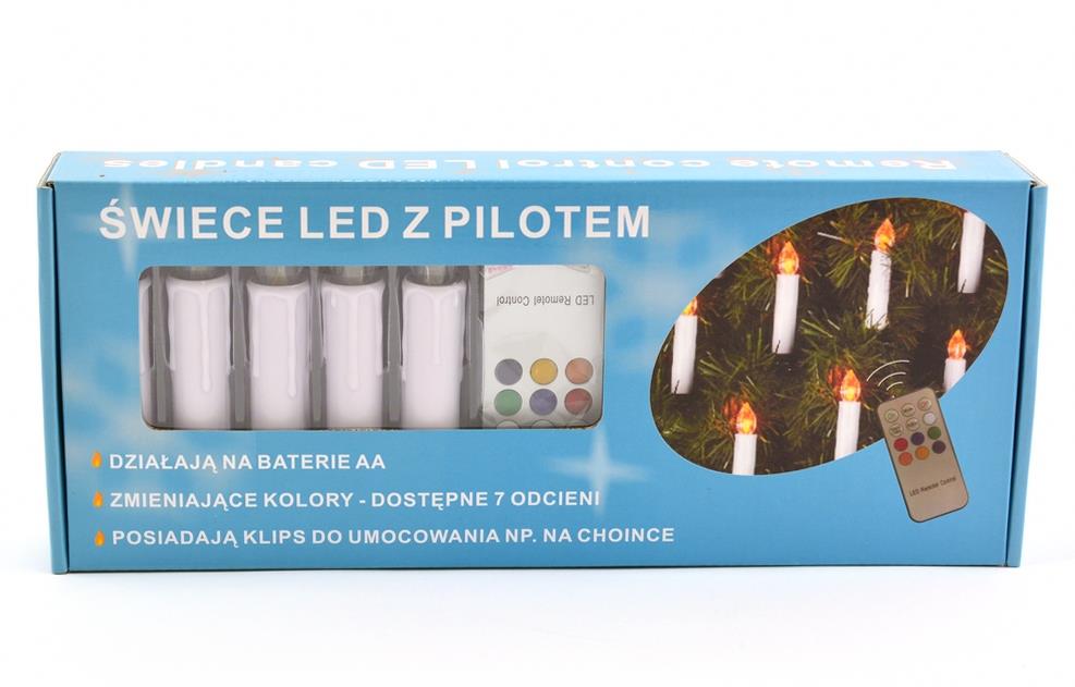 Świece LED 10 z pilotem