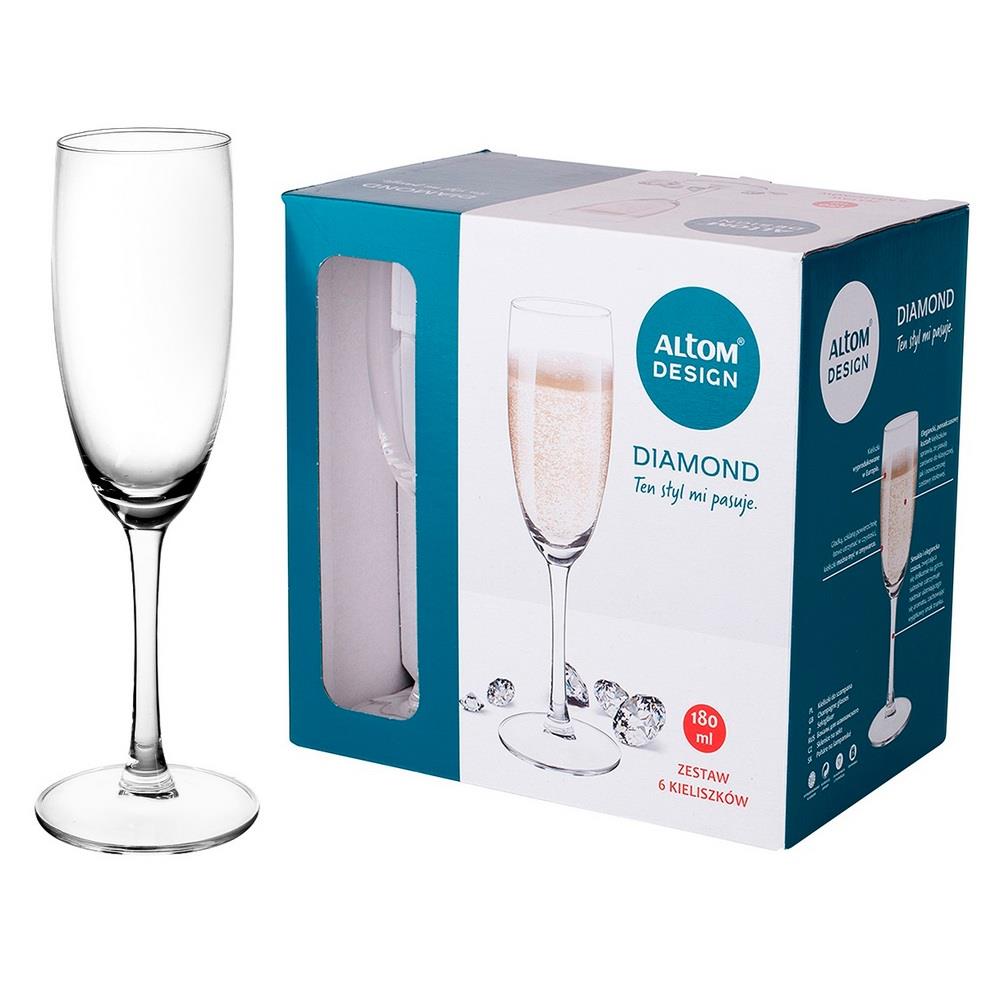 Kieliszki do szampana 180ml 6szt Diamond