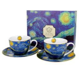 Filiżanki ze spodkami 2 sztuki Vincent Van Gogh Starry Night 280ml