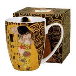 Kubek ceramiczny 350ml The Kiss Klimt Brown-G