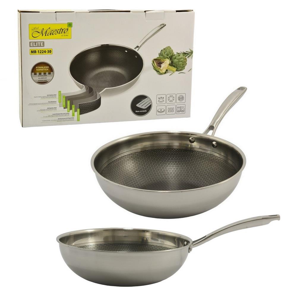 Patelnia wok 30cm professional Maestro MR-1224-30