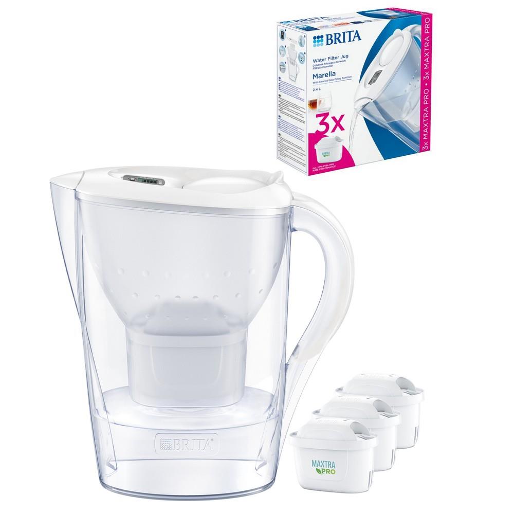 Dzbanek Brita Marella 2,4L biały 3 wkłady filtr Maxtra Pro