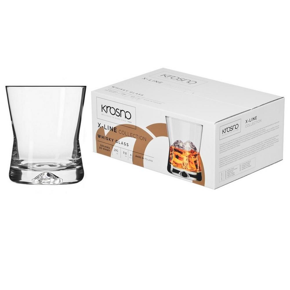 Szklanki 290ml 6szt whisky Krosno X-Line