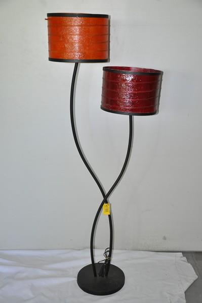 Lampa stojąca 160cm 8333 2 abażury,,