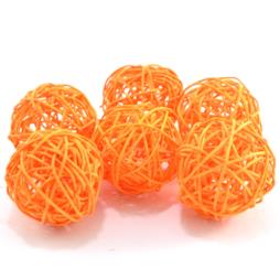 Kulki dekoracyjne 7cm orange 6 sztuk