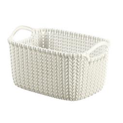 Koszyk Knit 25x17,5x14cm 3L XS ażur prostokąt krem