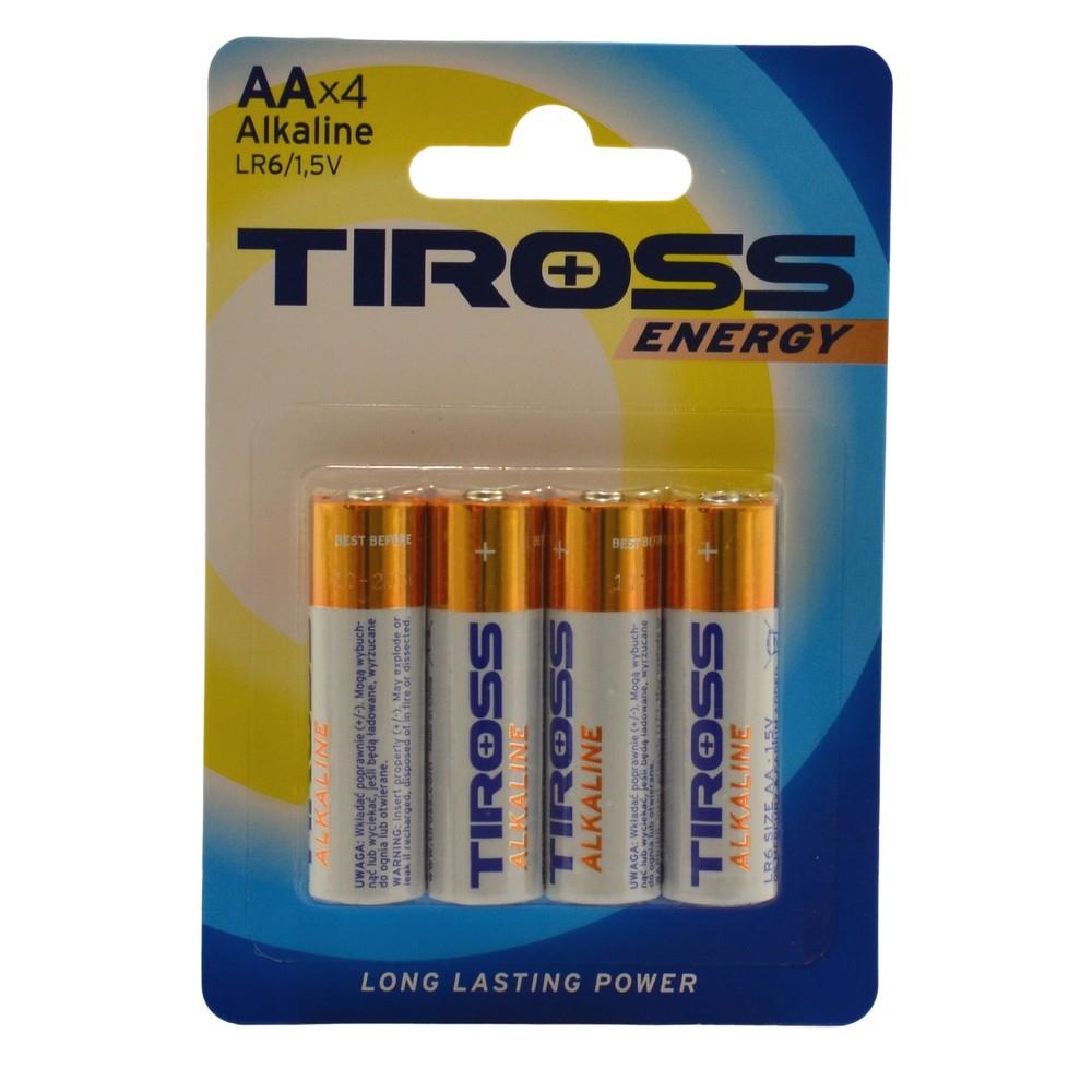 Baterie Tiross 4szt AA LR6 1,5V alkaline