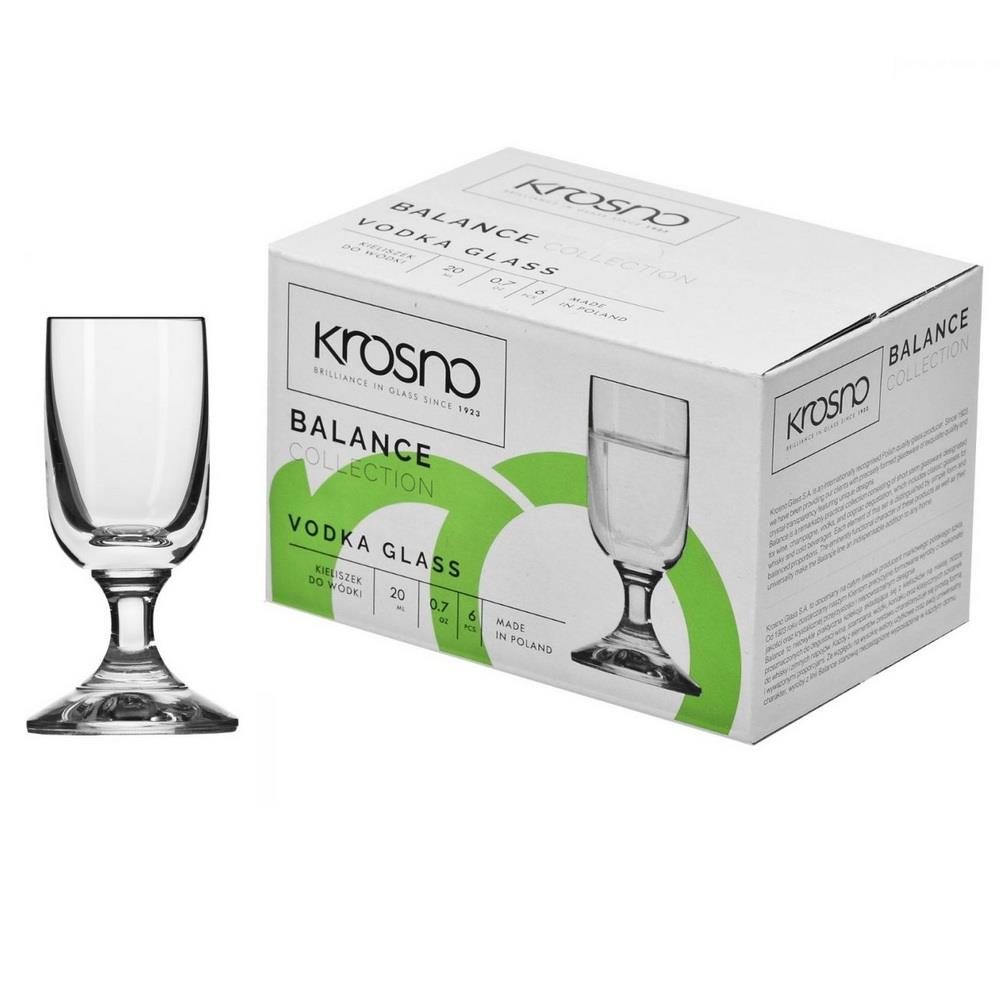 Kieliszki do wódki 20ml 6szt Krosno Balance