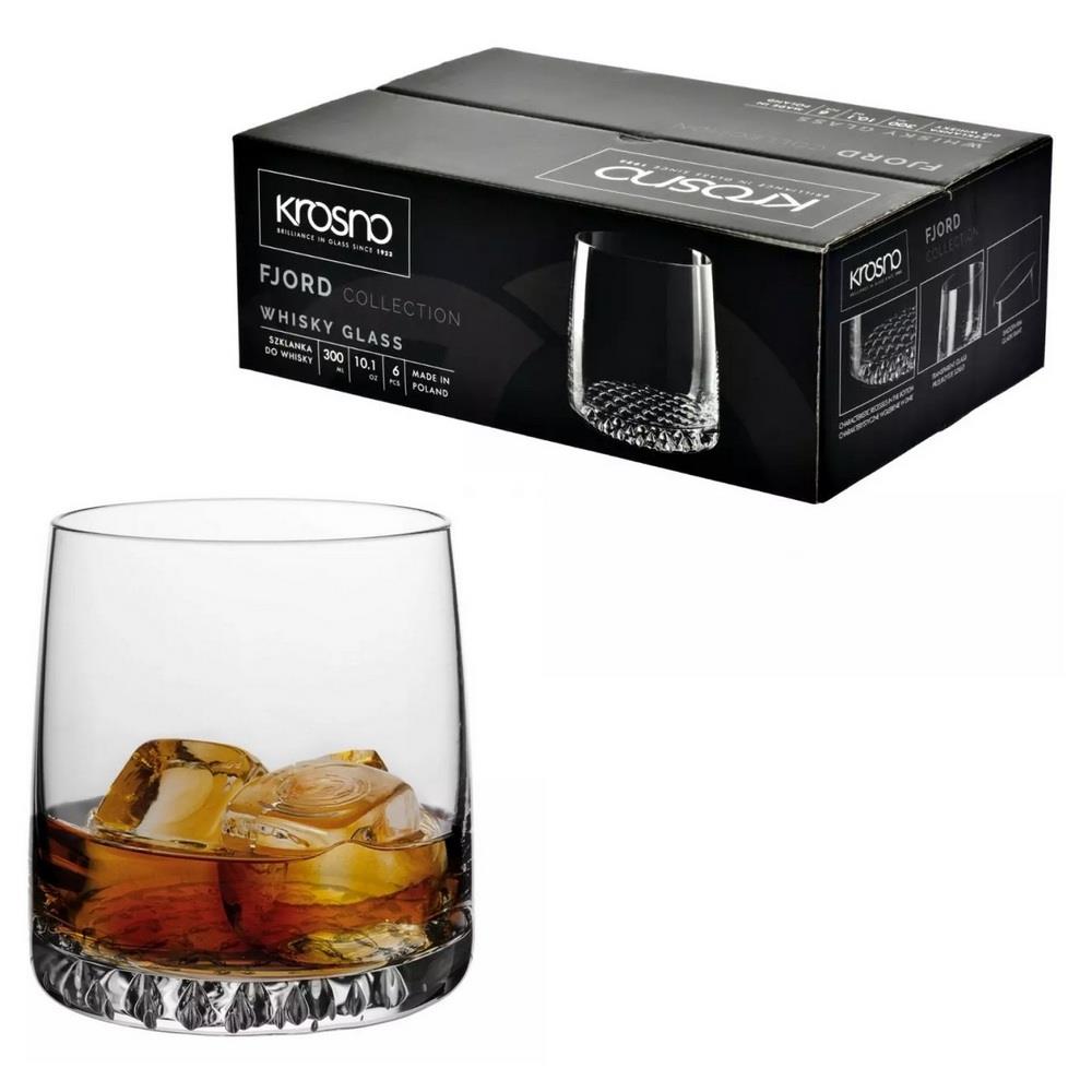 Szklanki 300ml 6szt whisky Krosno Fjord