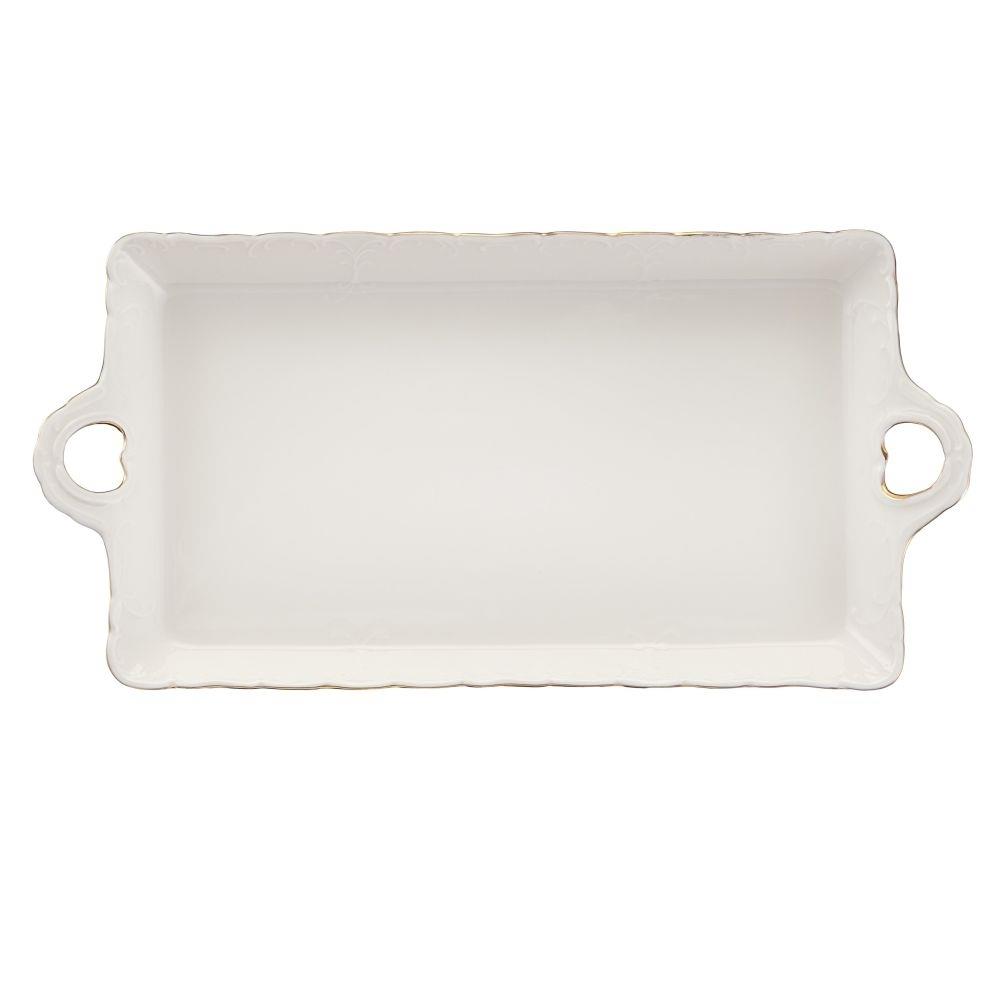 Taca ceramiczna 30x14,5cm Clara Gold Ivory AZ087