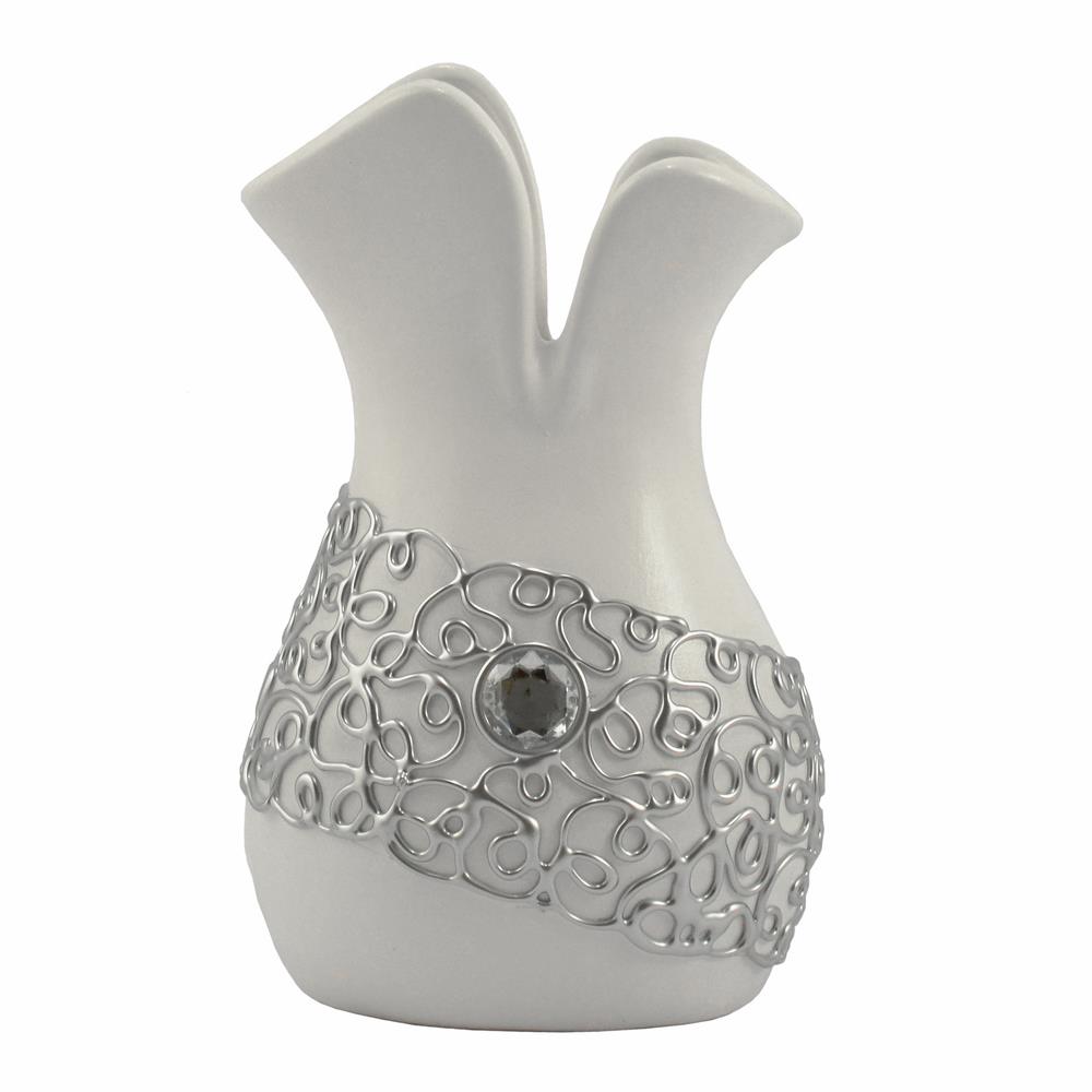 Wazon ceramiczny 20cm Tulipanek witraż C-416ds