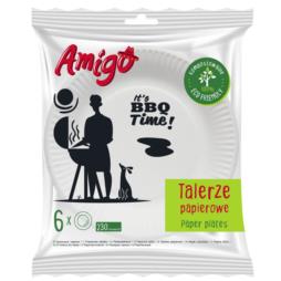 Talerze papierowe 23cm 6 sztuk Amigo Eco Friendly