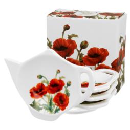 Podstawki skapki 4szt Classic Poppies