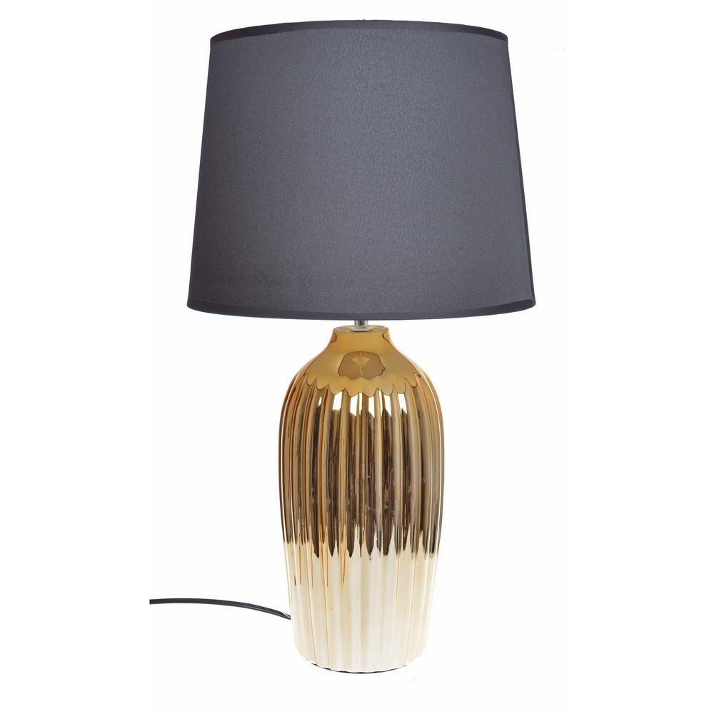 Lampka nocna/abażur 58cm złoty/czarny 9189