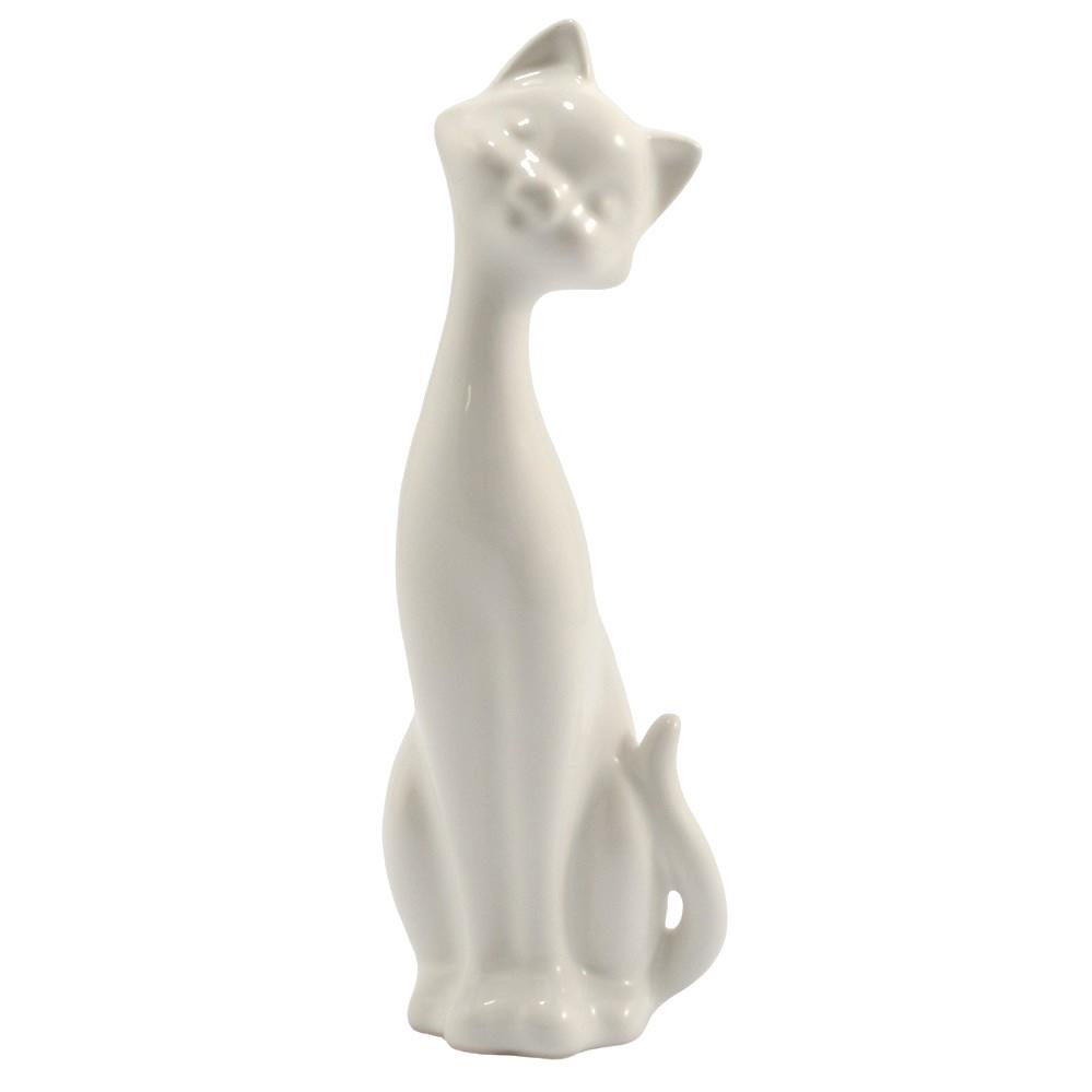 Figurka Kot smukły 27cm ceramiczna C-032szb