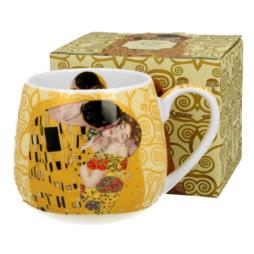 Kubek ceramiczny 430ml Baryłka Klimt The Kiss Ecru-G