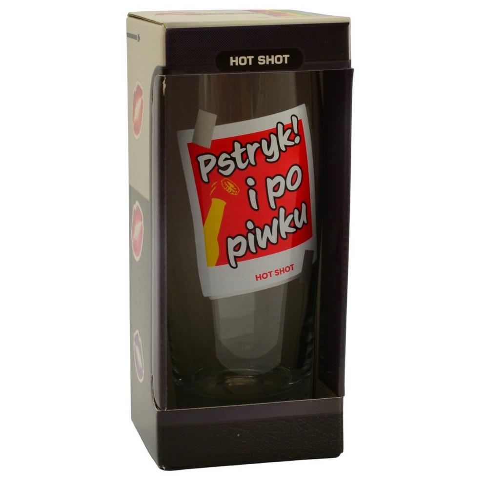 Szklanka do piwa 500ml Dzień chłopaka "Pstryk i po piwku"