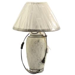 Lampa z abażurem 60cm biało-srebrna Q14-C87-101S