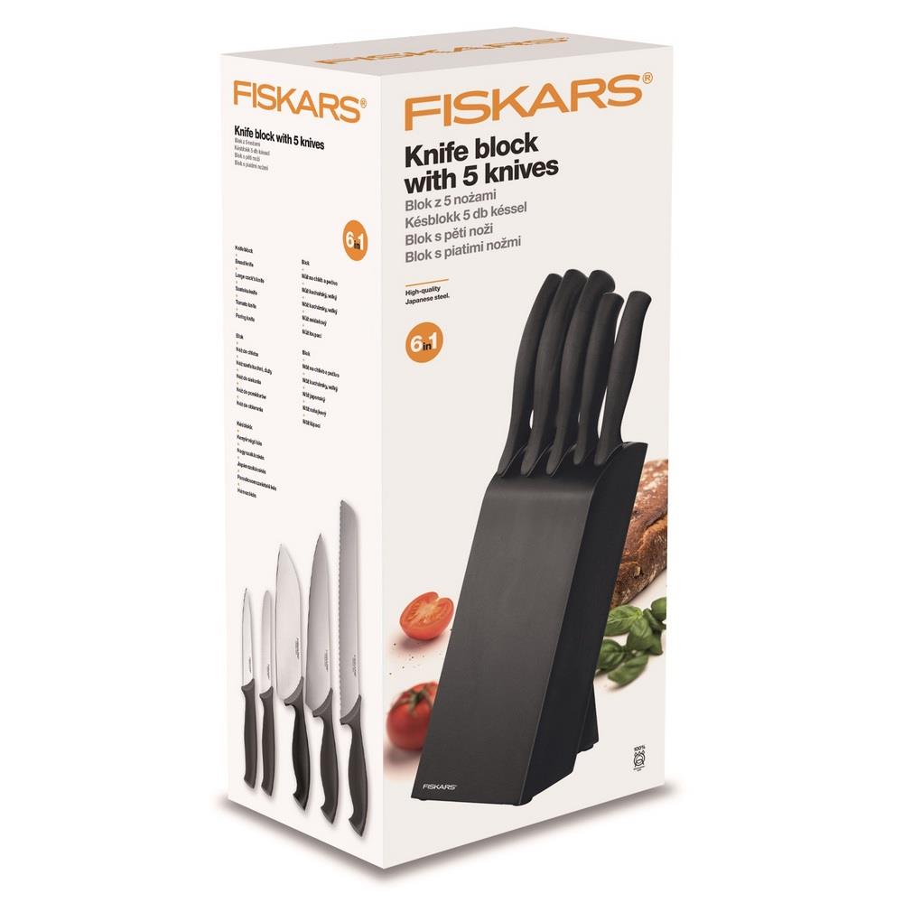 Noże w bloku 5 elementów Fiskars Control 1073023