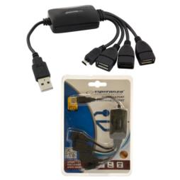 Hub USB Esperanza 3 porty + 1 micro 2.0 EA158