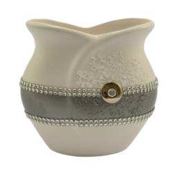 Wazon ceramiczny 16cm Tulipan szeroki C-372p pasek