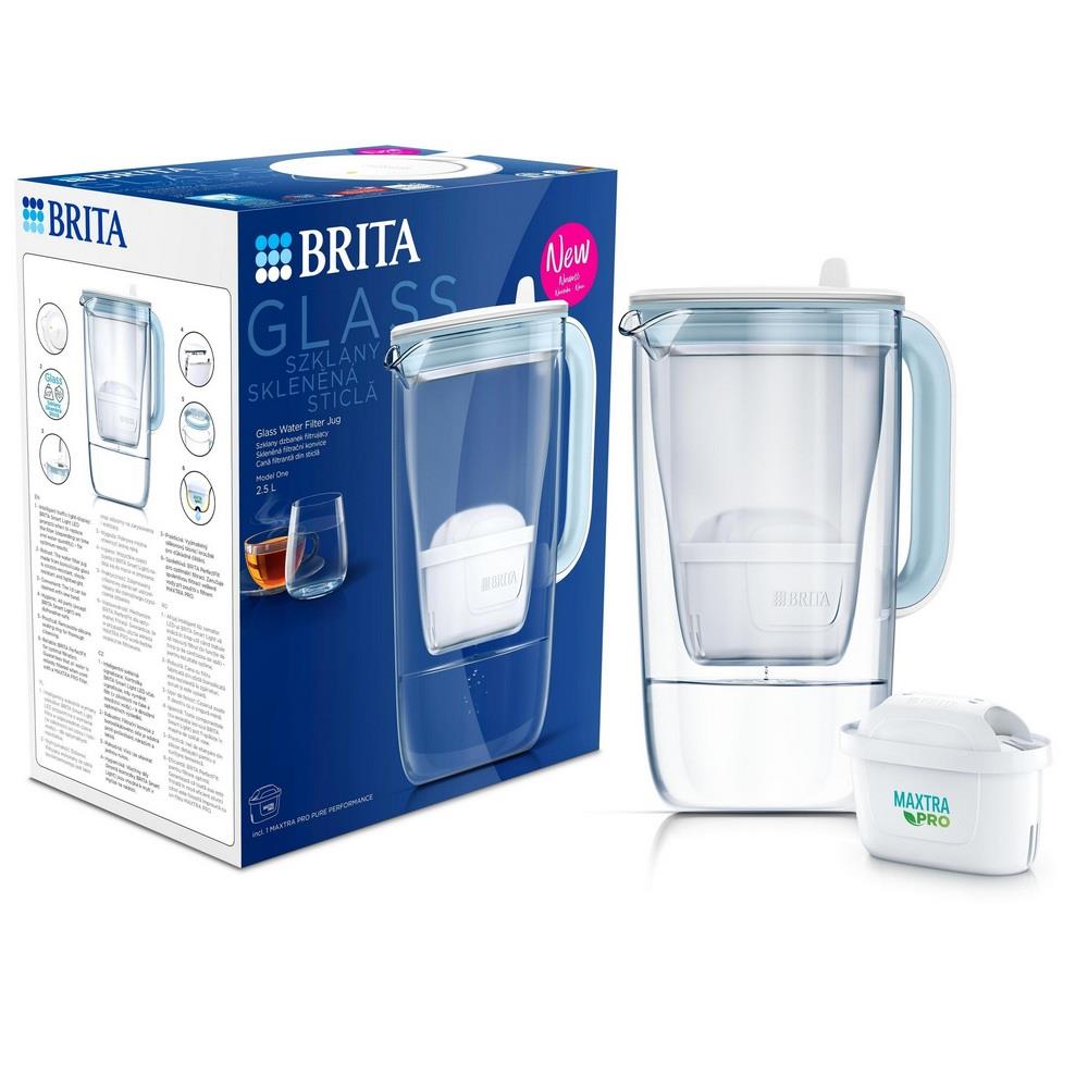 Dzbanek Brita Glass 2,5L biały 1 wkład filtr Maxtra Pro