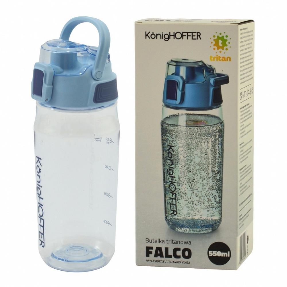 Bidon tritanowy z ustnikiem 550ml Falco niebieski