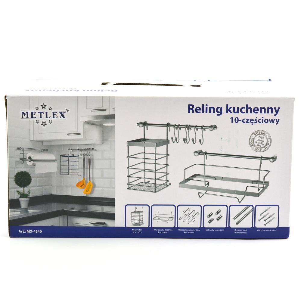 Reling nierdzewny 10 elementów MX-4540