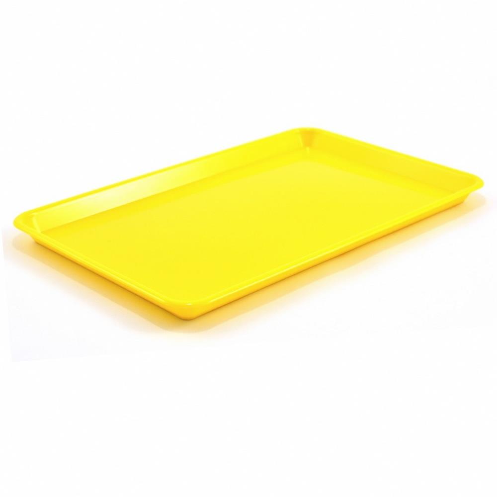 Taca plastikowa 30x19cm prostokątna żółta