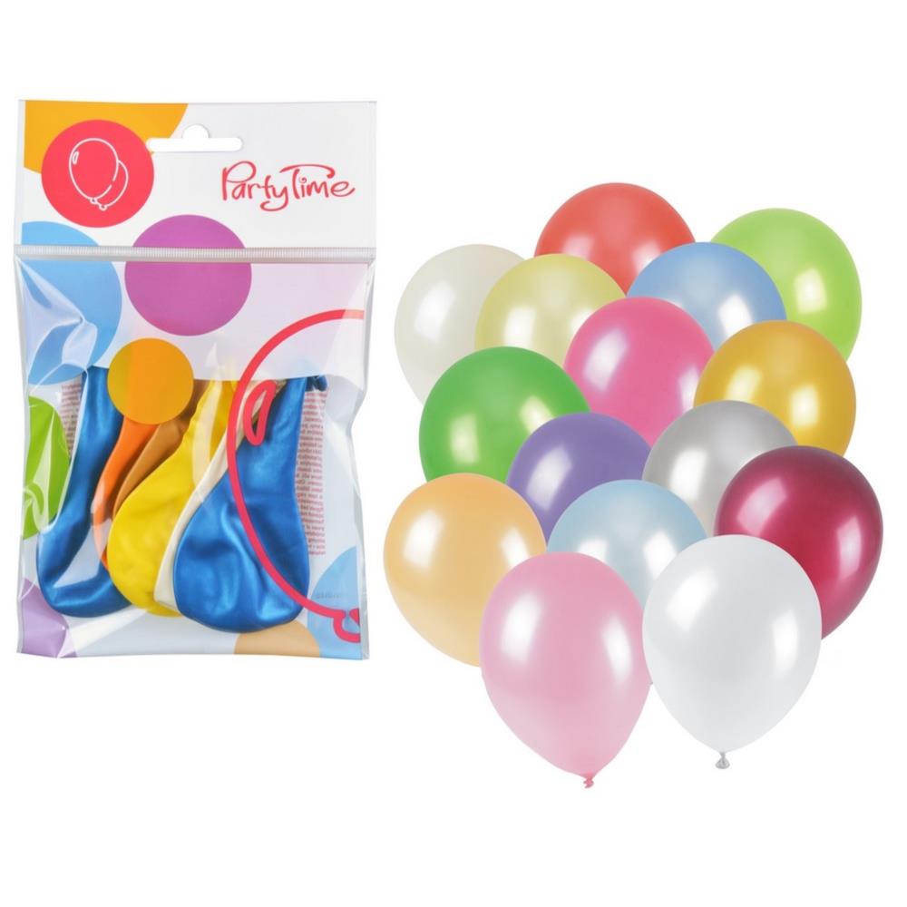 Balony metalizowane 6szt 10" Party Time