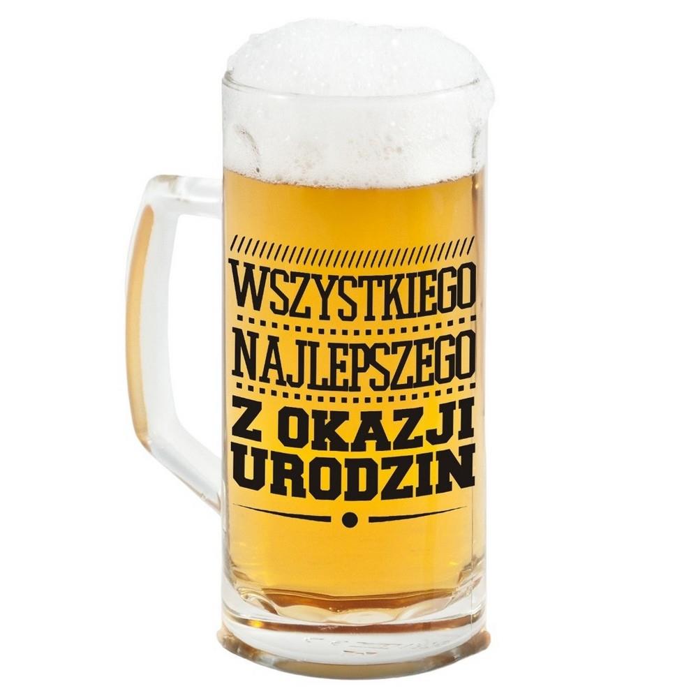 Kufel szklany 500ml "Wszystkiego najlepszego z okazji urodzin"