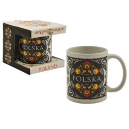 Kubek ceramiczny 300ml Folk 1 czarny Boss