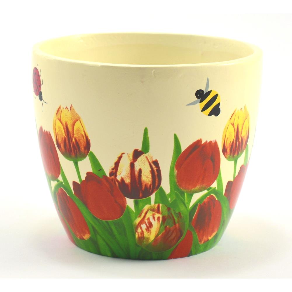 Doniczka  ceramiczna Tulipany 22787