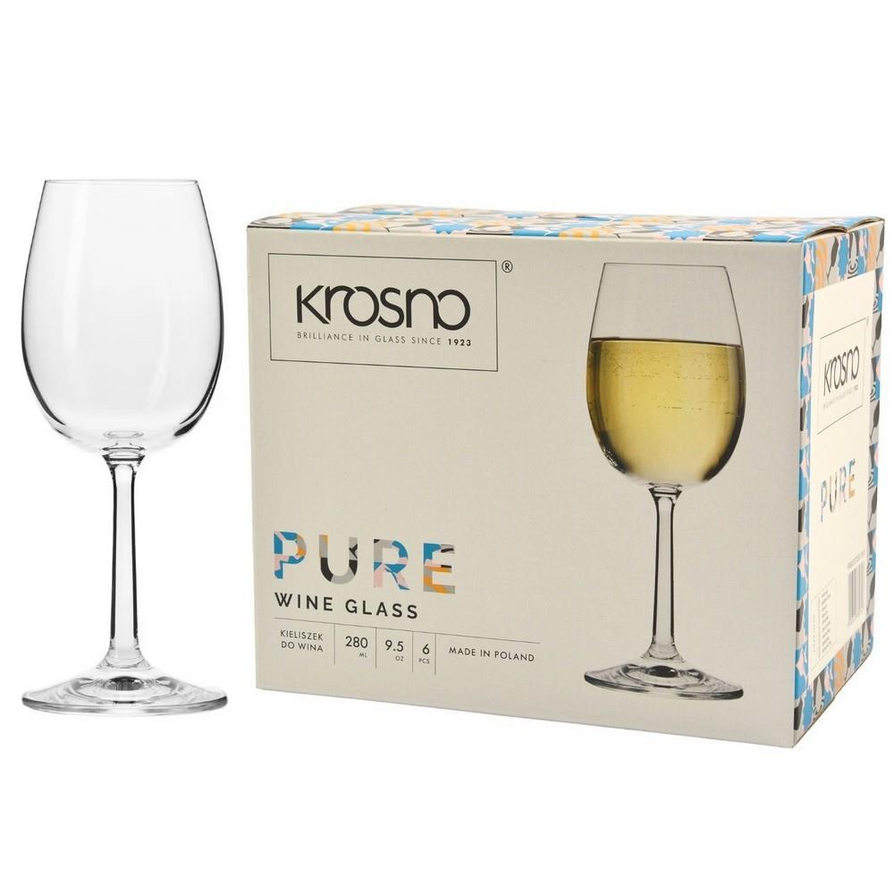 Kieliszki do wina 250ml 6szt Krosno Pure