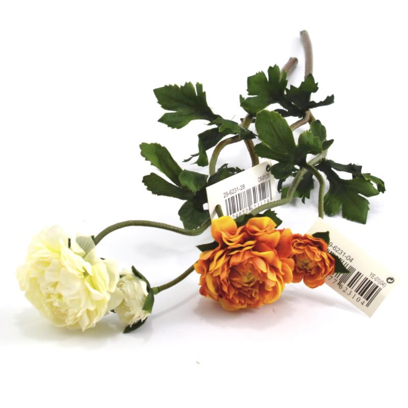 Kwiat sztuczny Ranunkel x2 39cm 07.6231 mix
