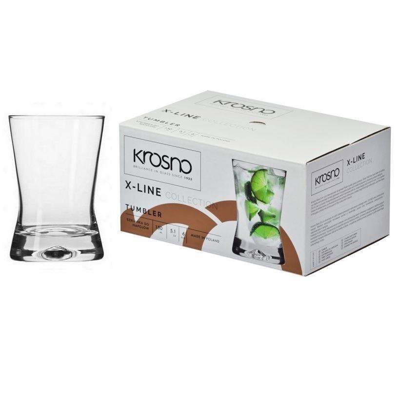 Szklanki 150ml 6szt do drinków Krosno X-Line