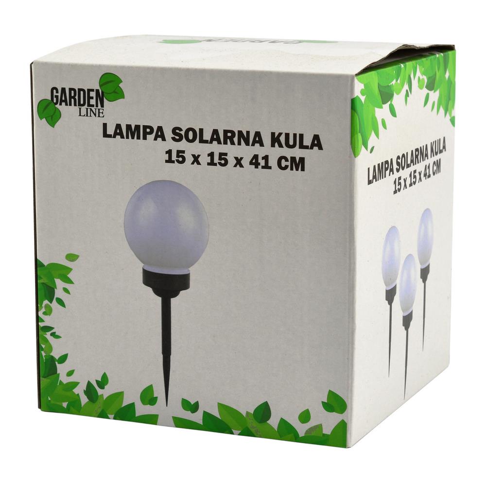 Lampa solarna nierdzewna 41cm Kula 0724