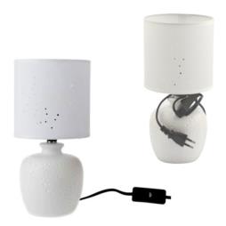 Lampka nocna/abażur 27,5cm biała