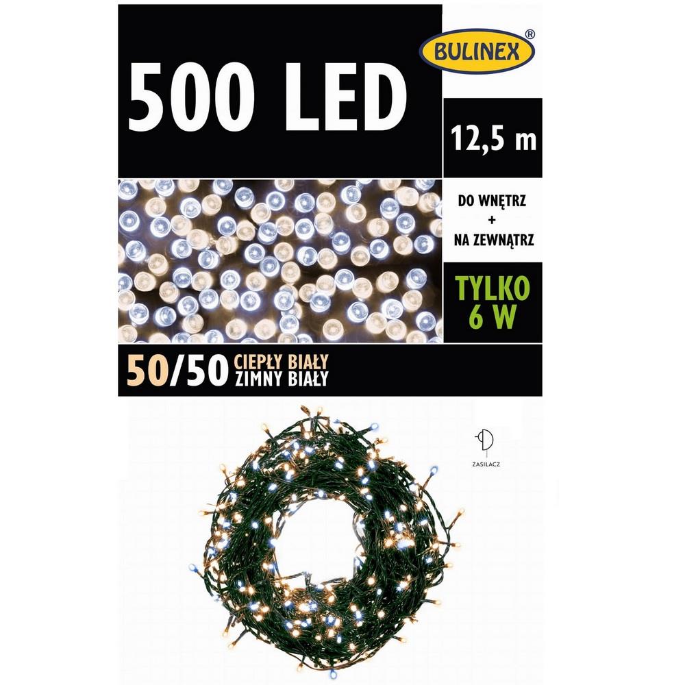 Lampki choinkowe 500 LED białe wewn/zewn