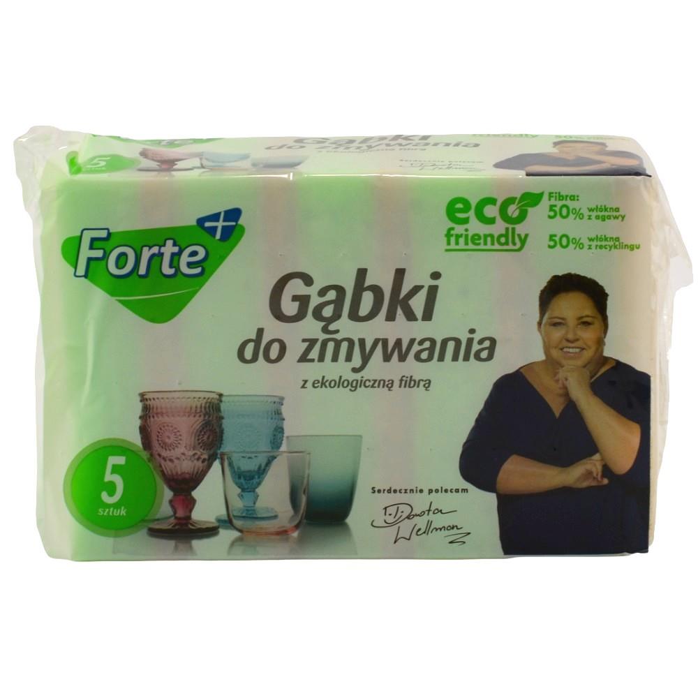 Zmywaki Forte+ z EKO fibrą 5 sztuk