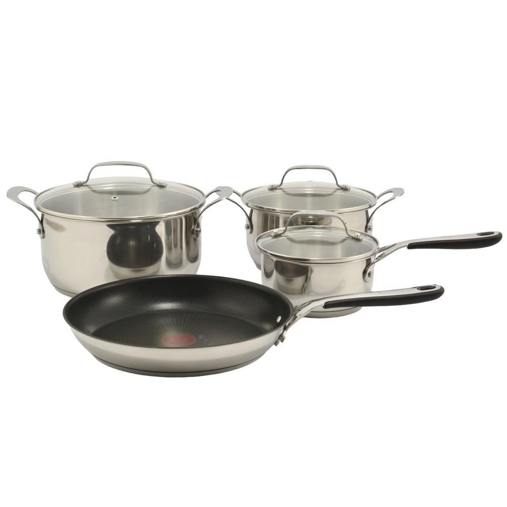 Garnki 7 elementów Jamie Oliver Kitchen Essential nierdzewne Tefal E314S774