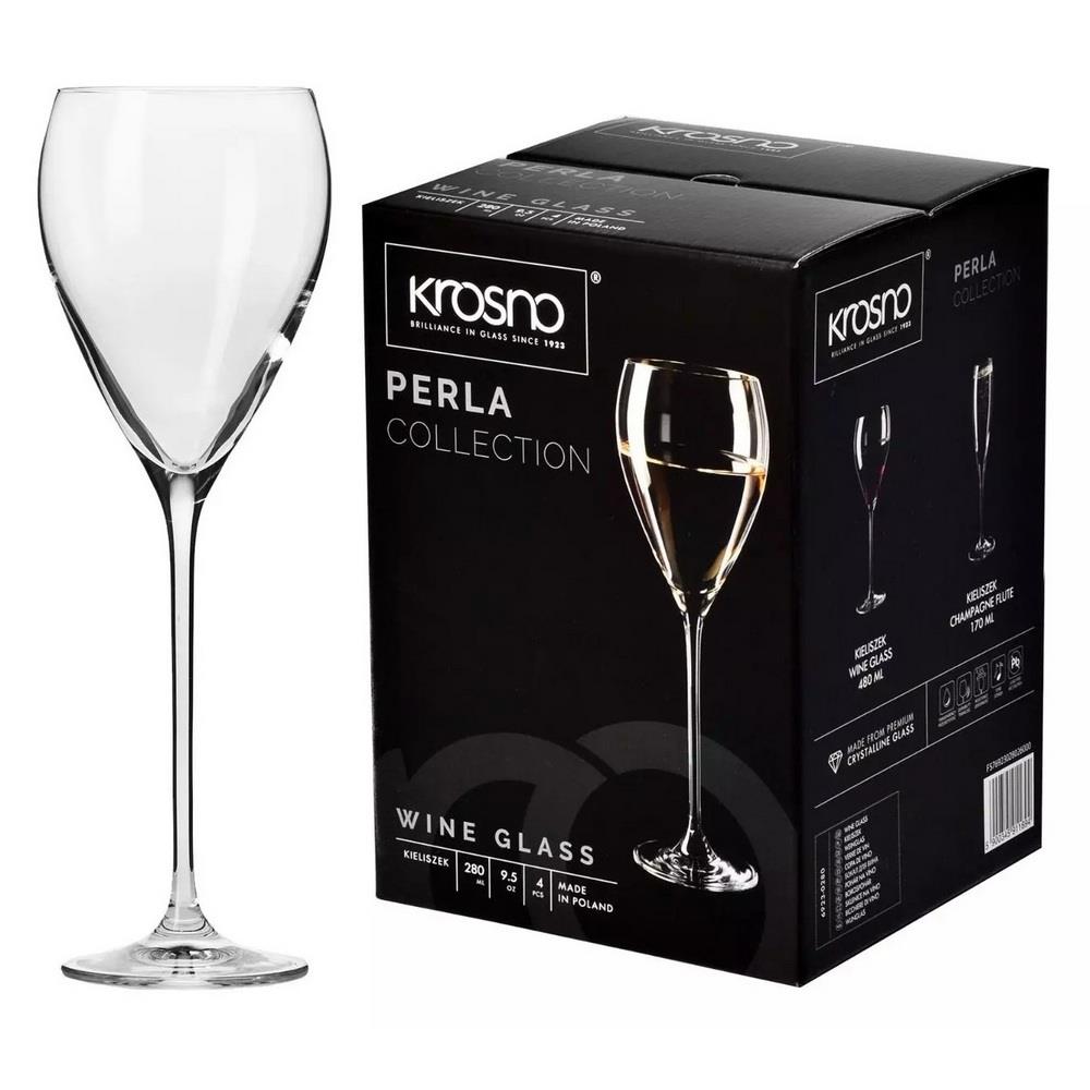 Kieliszki do wina 280ml 4szt Krosno Perla