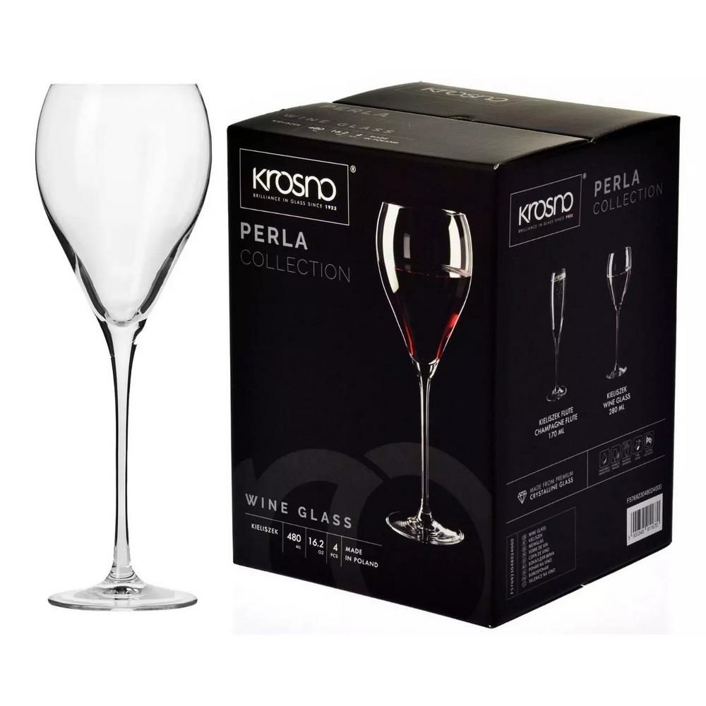 Kieliszki do wina 480ml 4szt Krosno Perla