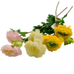 Kwiat sztuczny Ranunculus 65cm 07.3312 mix