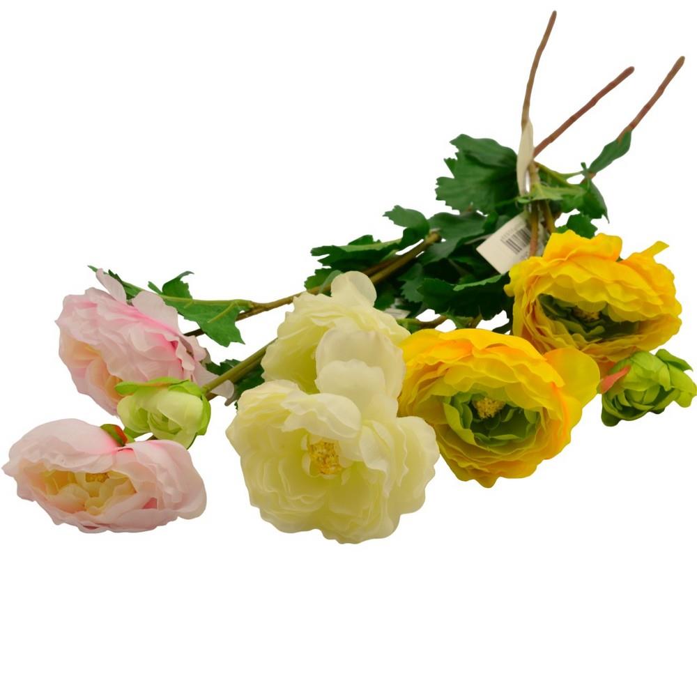 Kwiat sztuczny Ranunculus 65cm 07.3312 mix